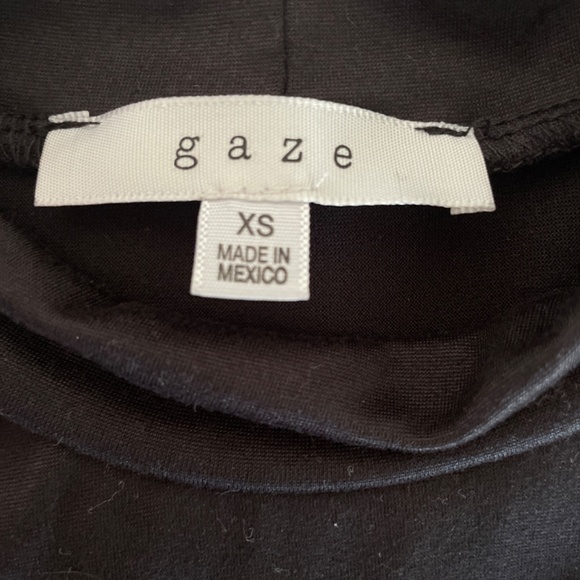 Gaze black mock turtle neck long sleeve size xs - Picture 2 of 2
